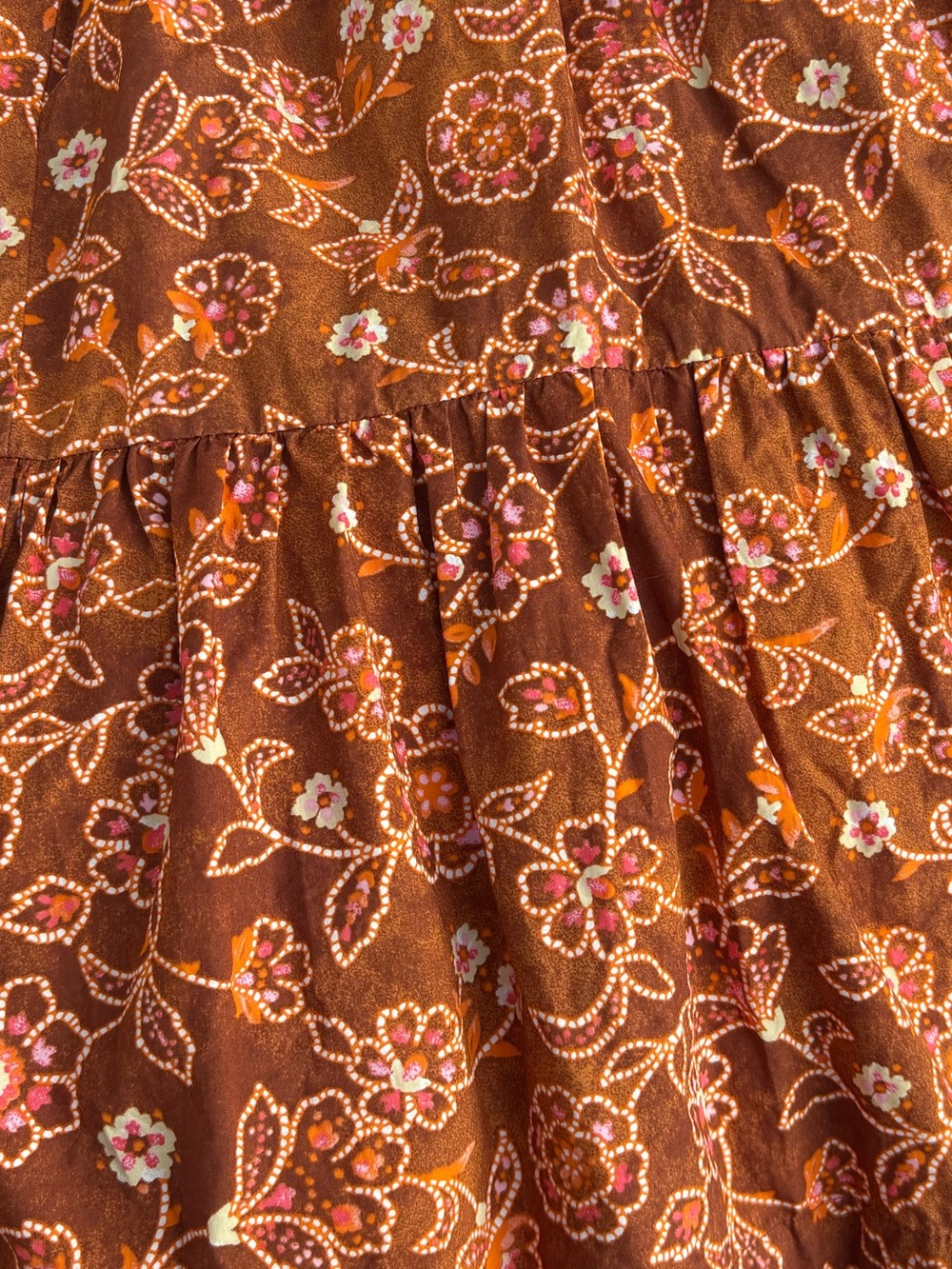 J.Crew Tiered Pull On Maxi Skirt Vintage Vines Size Medium - Picture 5 of 10